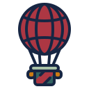 external hot-air-balloon-transportation-wanicon-lineal-color-wanicon icon