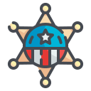external sheriff-badge-independence-day-wanicon-lineal-color-wanicon icon