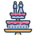 external wedding-cake-wedding-wanicon-lineal-color-wanicon icon