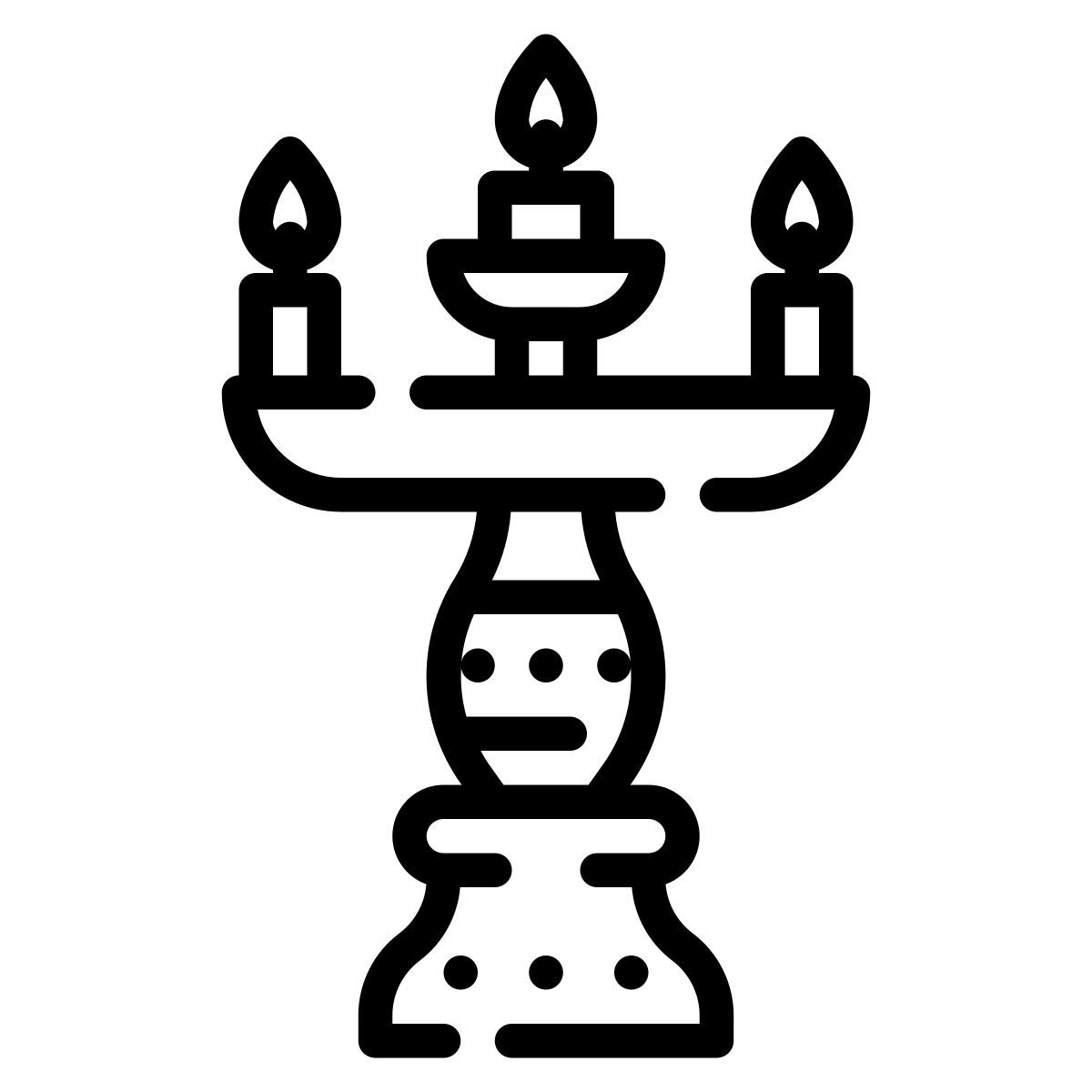 drei helle kerzen kronleuchter icon