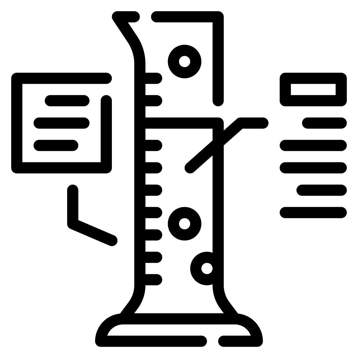 graduated cylinder icon