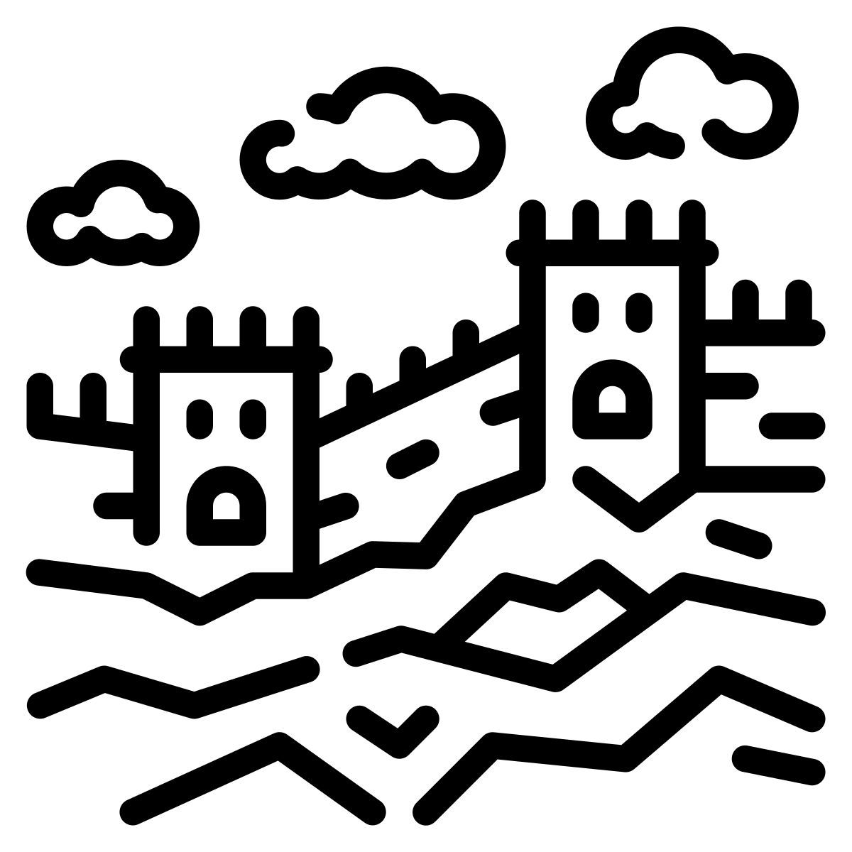 muralla grande china icon