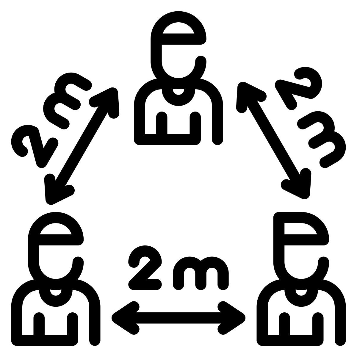 soziale distanzierung icon