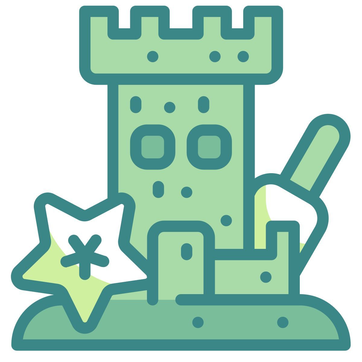 sand castle icon