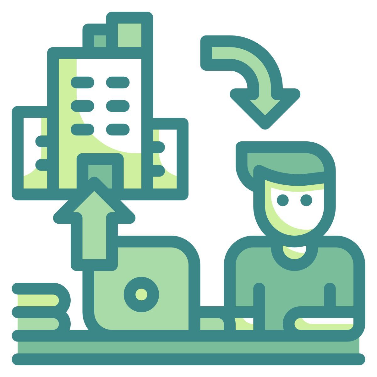 von zuhause aus arbeiten icon