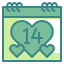external calendar-valentines-day-wanicon-two-tone-wanicon icon