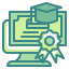 external certificate-online-learning-wanicon-two-tone-wanicon icon