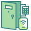external key-lock-smart-home-wanicon-two-tone-wanicon icon
