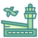 external airport-building-wanicon-two-tone-wanicon icon