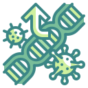 external gene-virus-mutation-wanicon-two-tone-wanicon icon