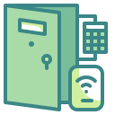 external key-lock-smart-home-wanicon-two-tone-wanicon icon