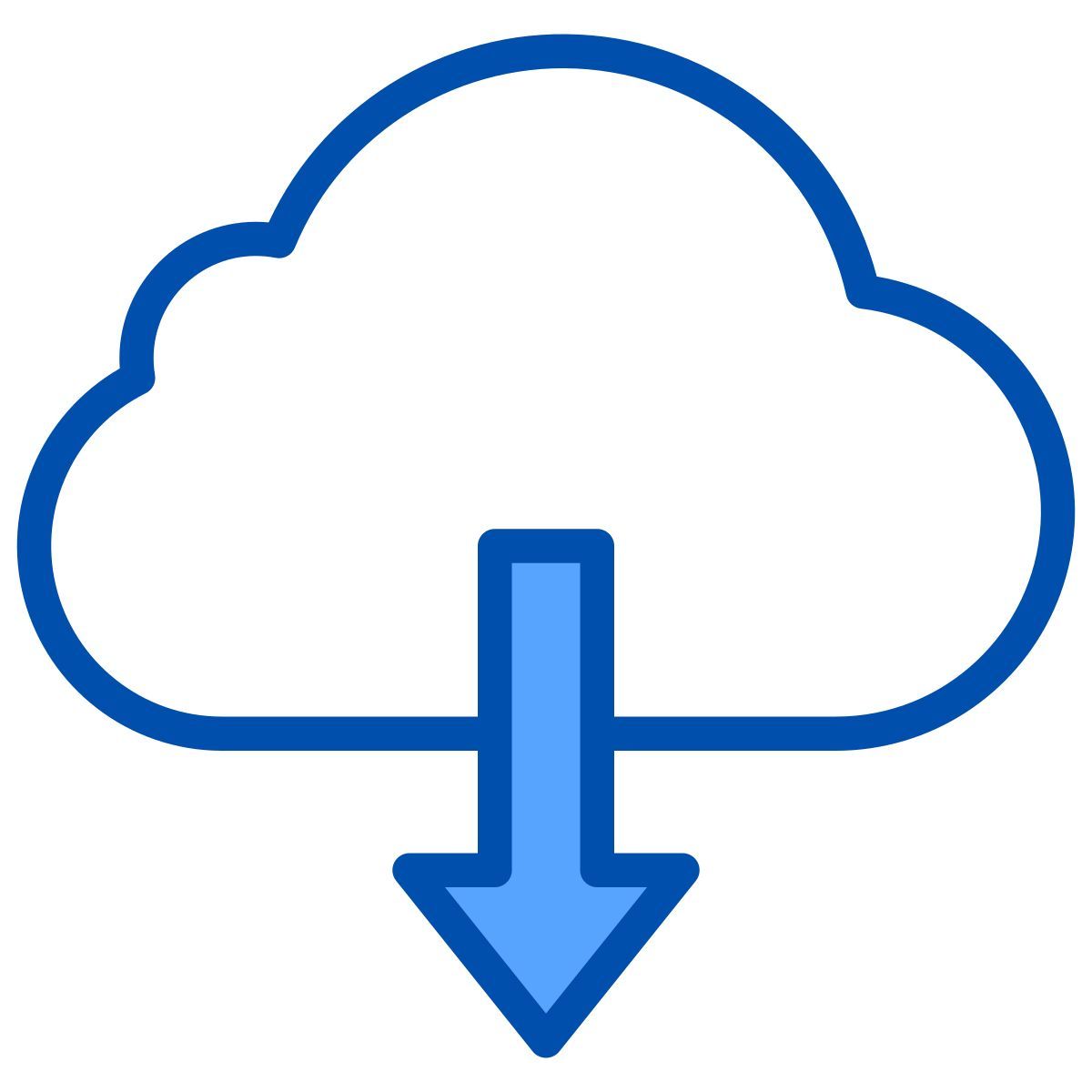 download cloud data icon