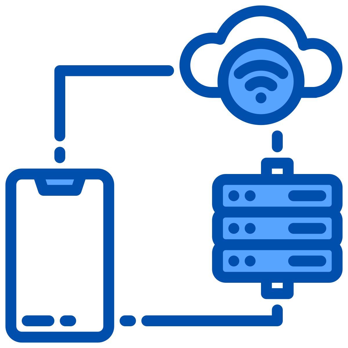 spazio di archiviazione cloud icon