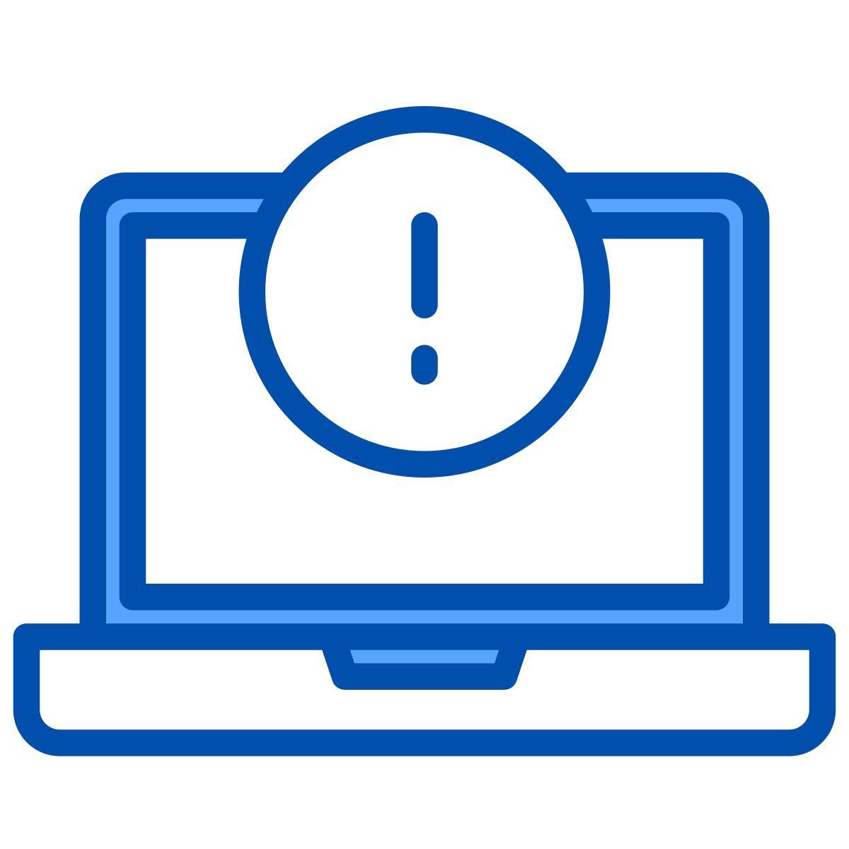 laptop warning icon