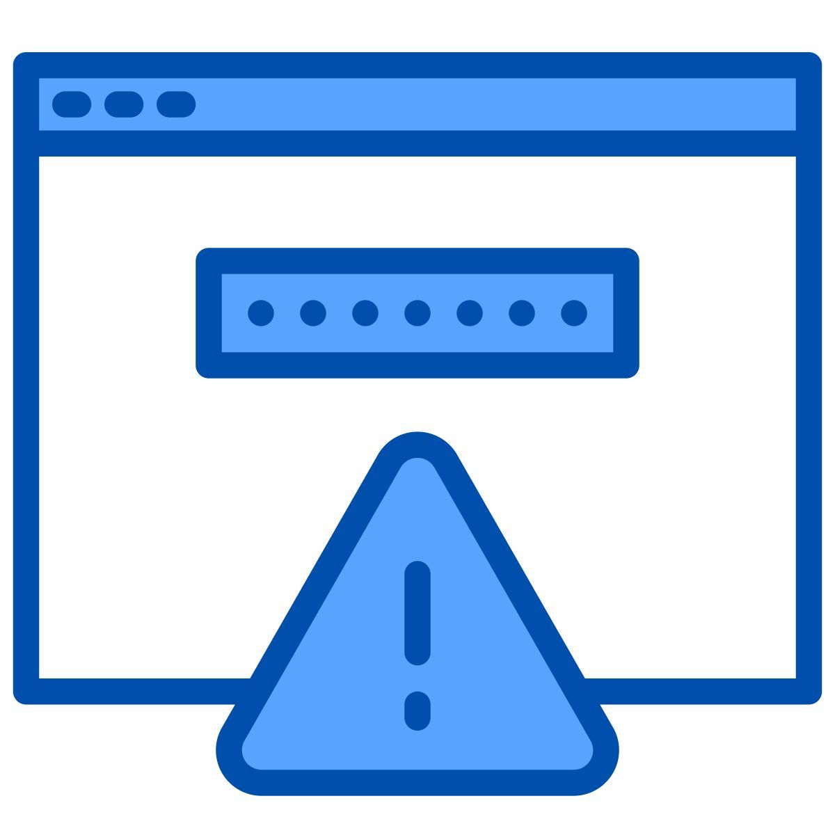 website warning icon