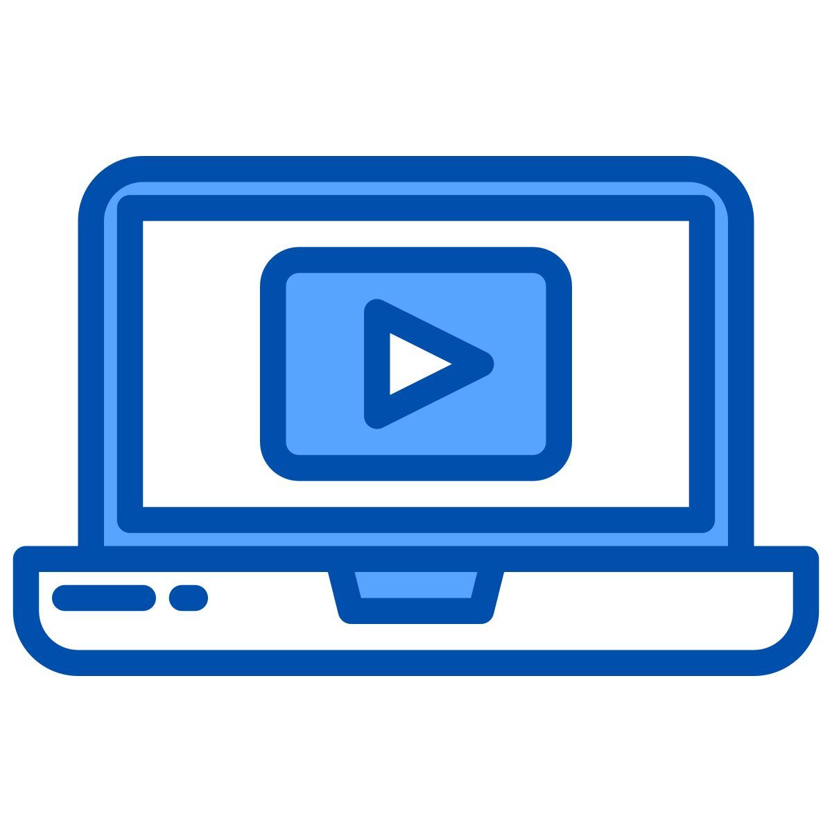 youtube on laptop icon