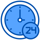 external 24-hours-customer-service-xnimrodx-blue-xnimrodx icon