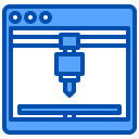 external 3d-printer-coworking-space-xnimrodx-blue-xnimrodx icon