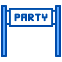 external banner-event-and-party-xnimrodx-blue-xnimrodx icon