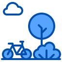 external bicycle-city-scape-xnimrodx-blue-xnimrodx icon