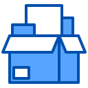 external box-startup-business-xnimrodx-blue-xnimrodx icon