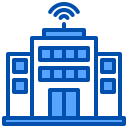external building-5g-xnimrodx-blue-xnimrodx icon
