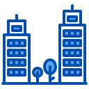 external building-smart-city-xnimrodx-blue-xnimrodx icon