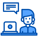 external call-center-discussion-xnimrodx-blue-xnimrodx icon