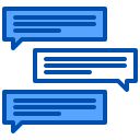 external chat-bubble-discussion-xnimrodx-blue-xnimrodx icon