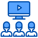 external classroom-online-learning-xnimrodx-blue-xnimrodx icon