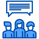 external conversation-leader-and-teamwork-xnimrodx-blue-xnimrodx icon