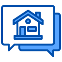 external conversation-real-estate-xnimrodx-blue-xnimrodx icon