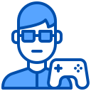 external gamer-game-development-xnimrodx-blue-xnimrodx icon