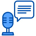 external microphone-podcast-xnimrodx-blue-xnimrodx icon