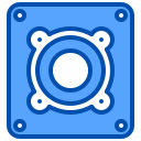 external speaker-music-and-song-xnimrodx-blue-xnimrodx icon