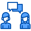 external talk-customer-service-xnimrodx-blue-xnimrodx icon