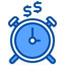 external time-is-money-passive-income-xnimrodx-blue-xnimrodx icon