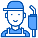 external worker-gas-station-xnimrodx-blue-xnimrodx icon