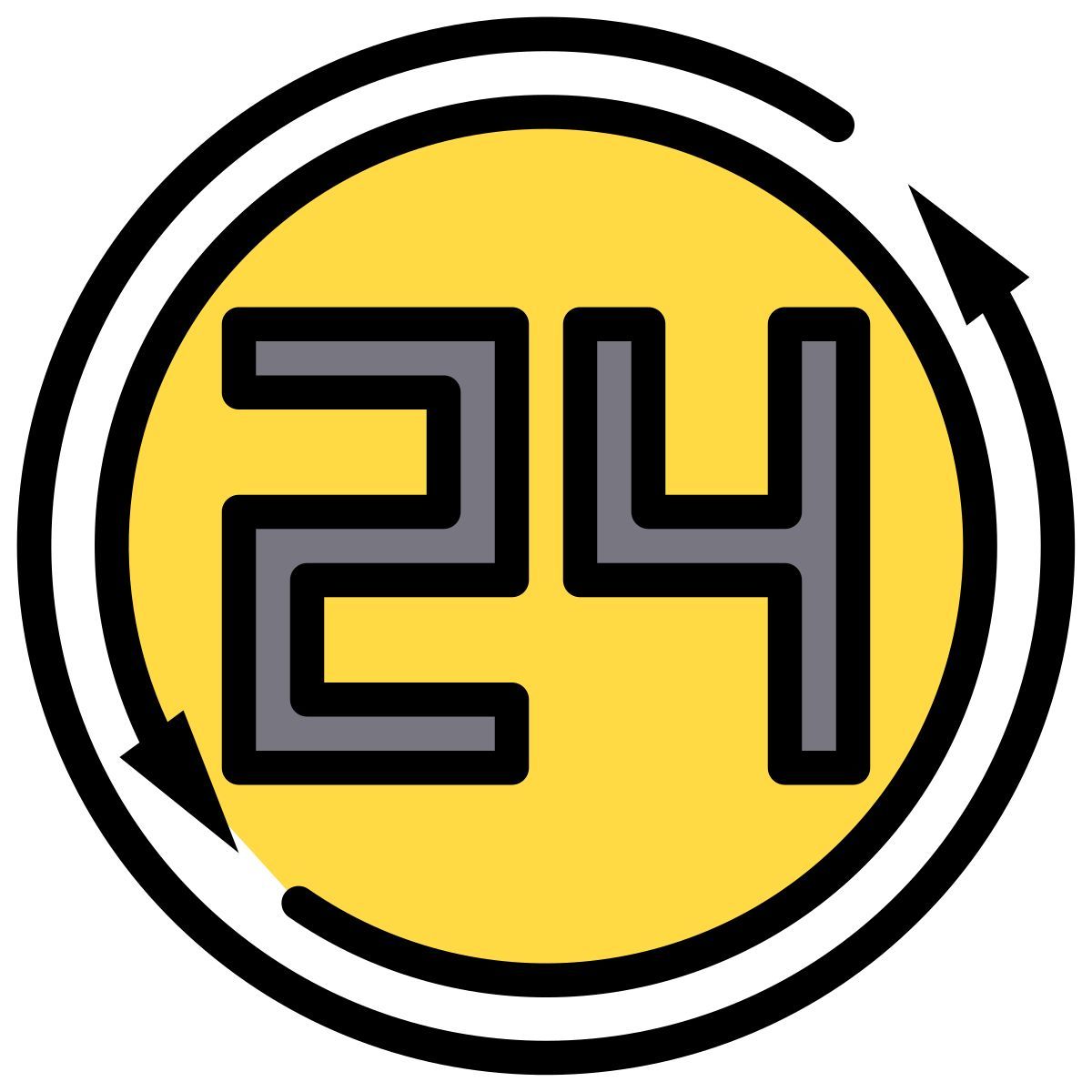 24 hours icon