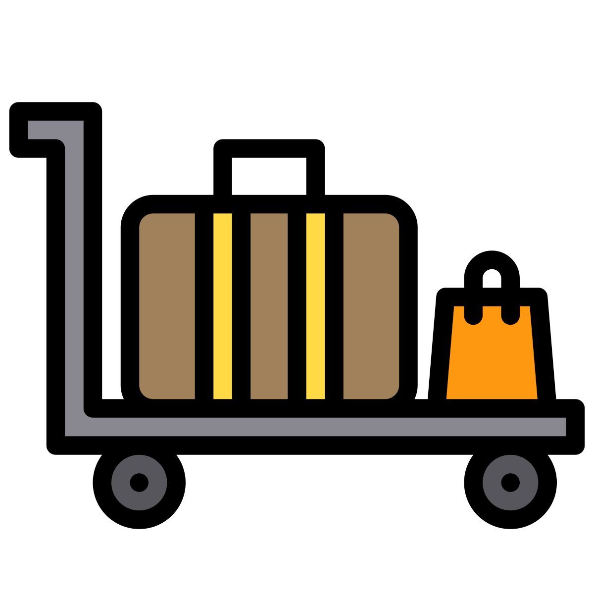 luggage cart icon