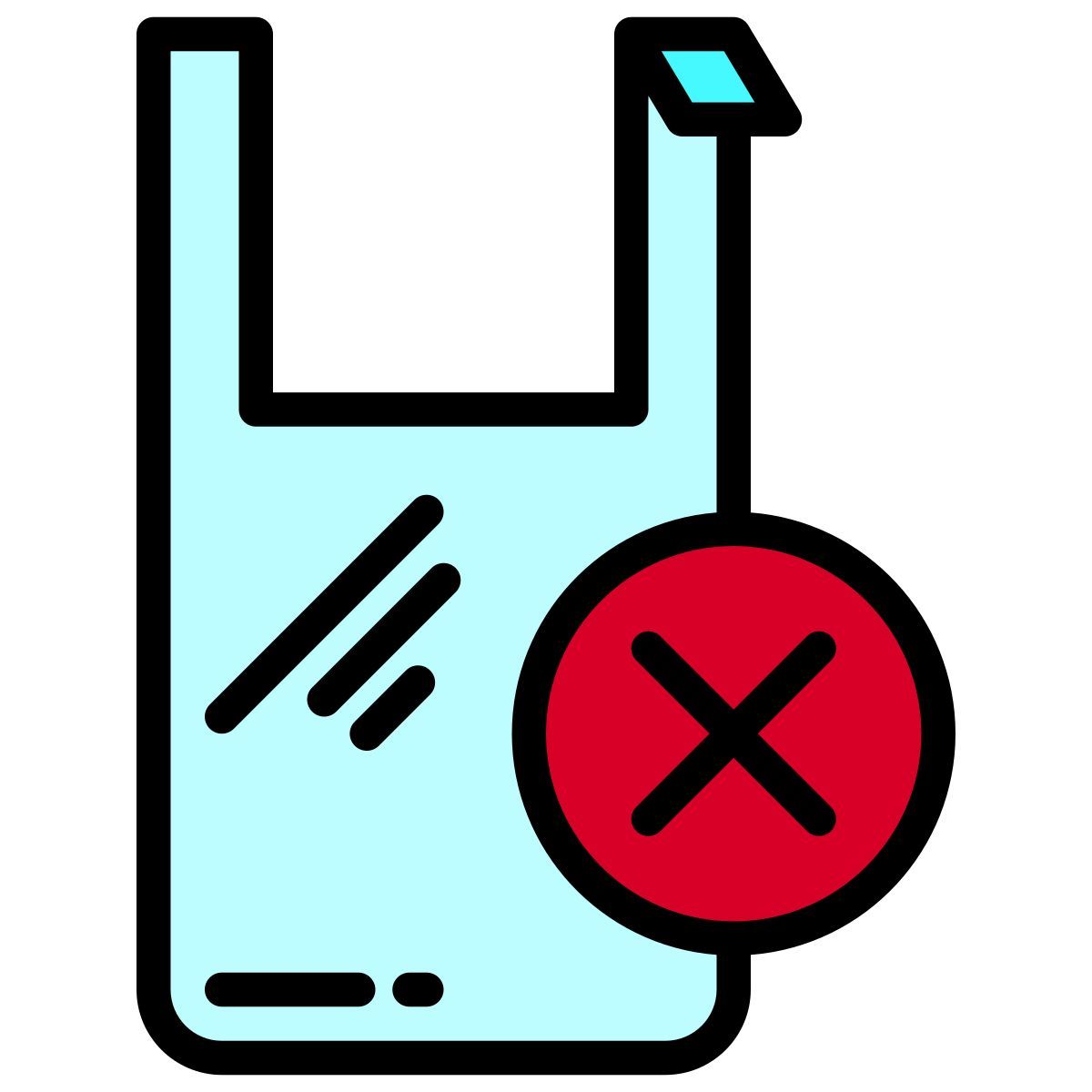 비닐봉투 금지 icon