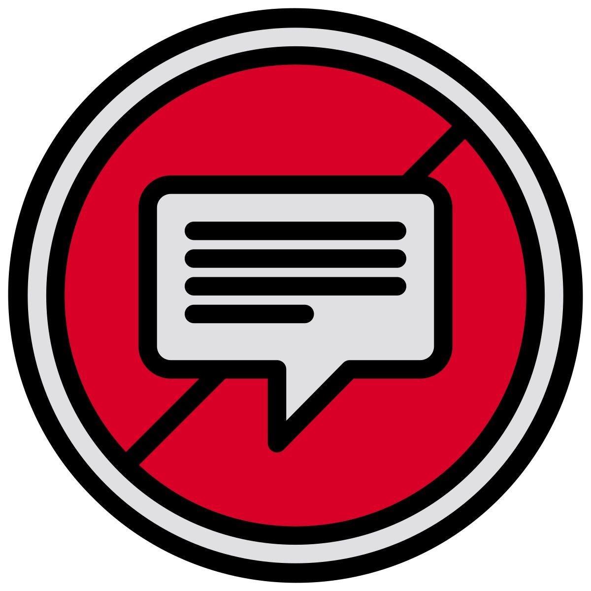 no speak icon