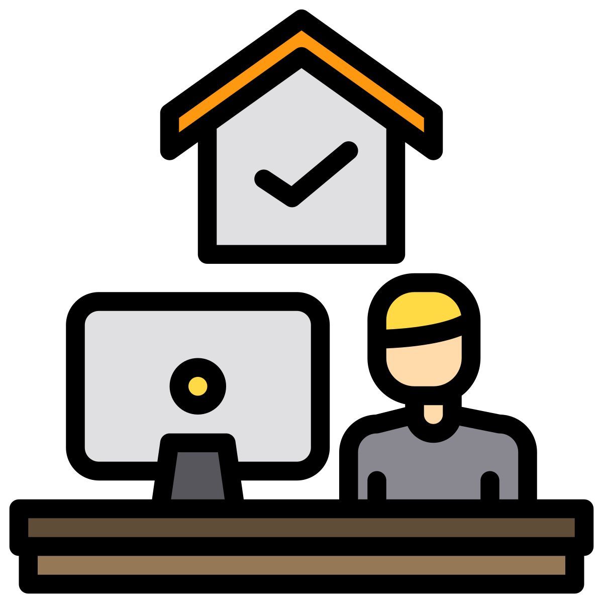 work from home icon