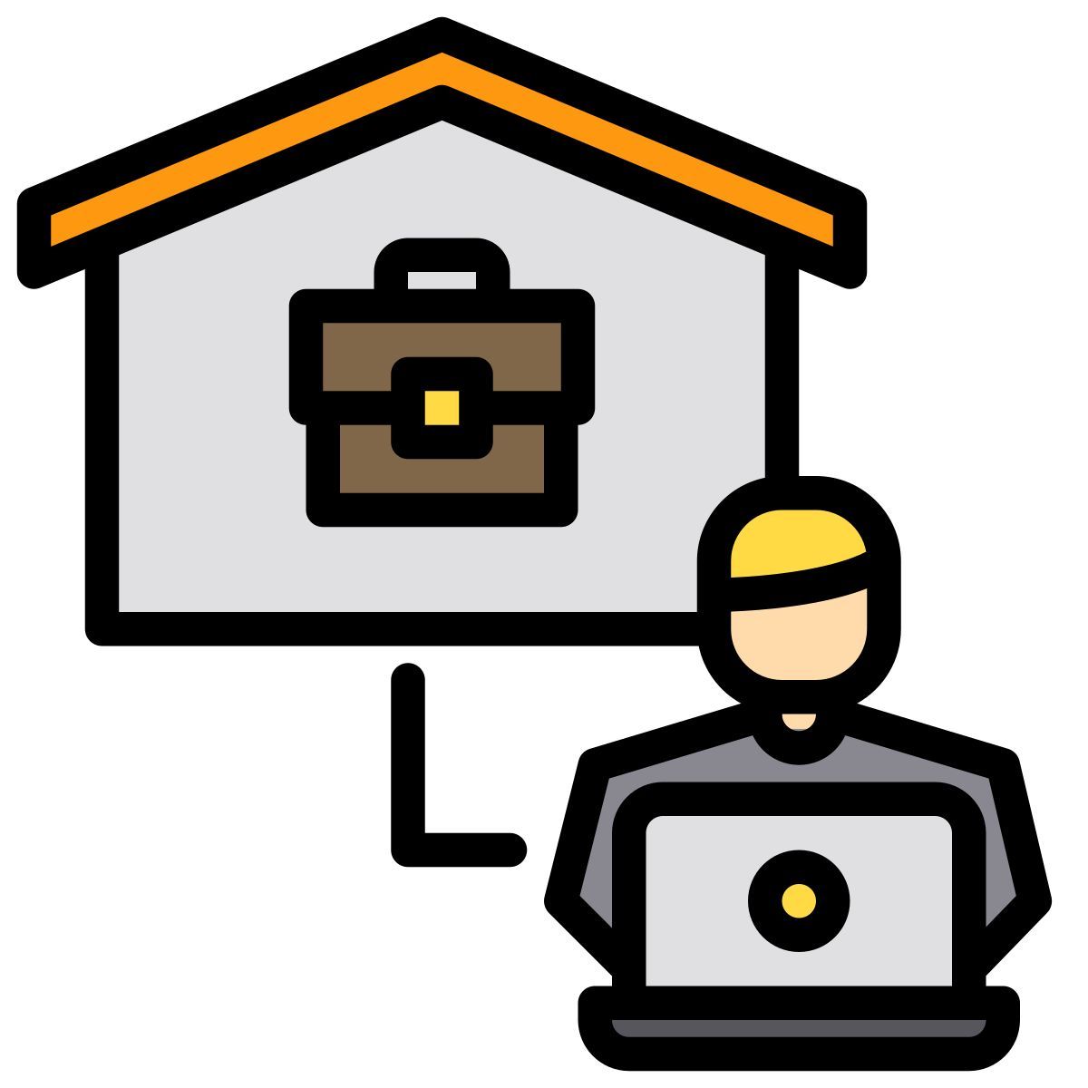 working at home icon