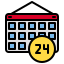 external 24-hours-calendar-xnimrodx-lineal-color-xnimrodx icon