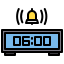 external alarm-clock-time-management-xnimrodx-lineal-color-xnimrodx-3 icon