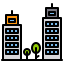 external building-smart-city-xnimrodx-lineal-color-xnimrodx icon