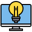 external bulb-online-learning-xnimrodx-lineal-color-xnimrodx icon
