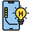 external bulb-smartphone-application-xnimrodx-lineal-color-xnimrodx icon