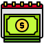 external cash-calendar-xnimrodx-lineal-color-xnimrodx icon